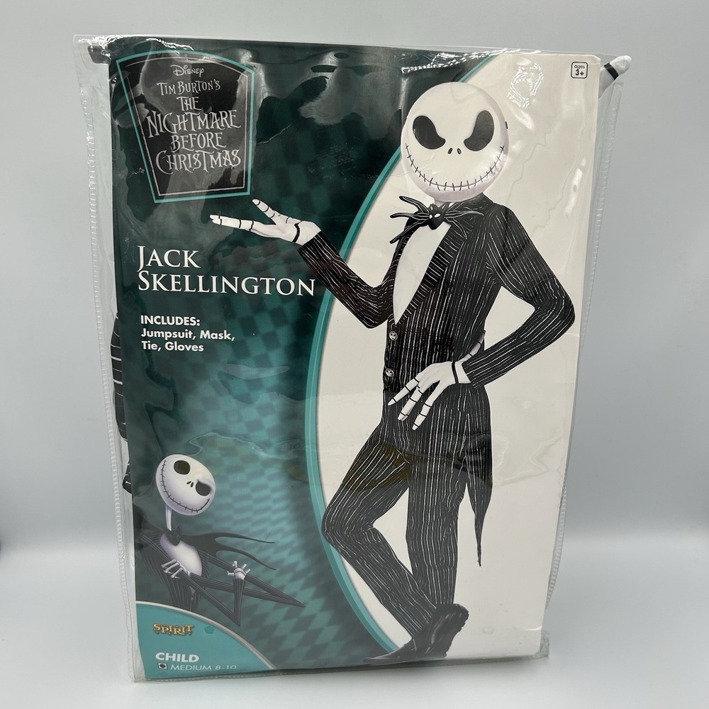 Spirit Halloween The Nightmare Before Christmas Skellington Costume Child M 8-10